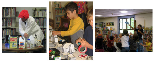 photo collage of summer reading events